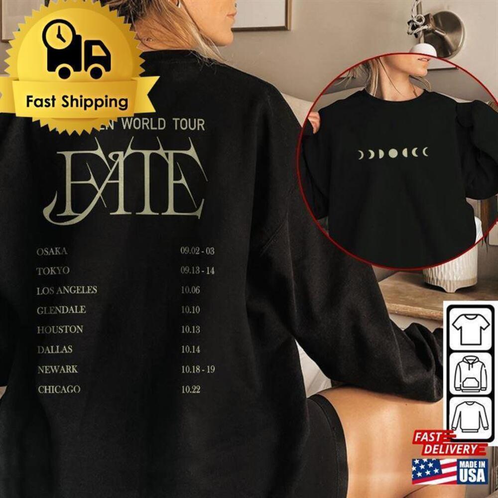 Enhypen Kpop Shirt World Tour Fate V0 Double Side Engene Unisex Classic 2 Sided